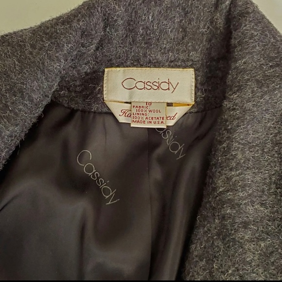 Vintage Cassidy 100% pure wool coat 10 - Picture 10 of 12